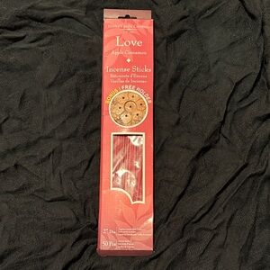 Hosley Candle Company Apple Cinnamon Incense Sticks Soapstone Mandala Holder